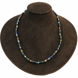 Dick Wicks Hematite Stone Faceted Barrel Style Multi Colour Magnetic Necklace